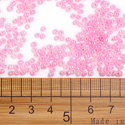 Pink 12/0 стакан бисер, Цейлон, круглые, круглое отверстие, розовые, 12/0, 2 мм, отверстие : 1 мм, Около 3333 шт / 50 г, 50 г / мешок, 18мешки/2фунты