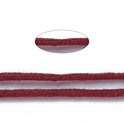 FireBrick Cotton String Threads, Macrame Cord, Decorative String Threads, for DIY Crafts, Gift Wrapping and Jewelry Making, FireBrick, 3mm, about 54.68 yards(50m)/roll