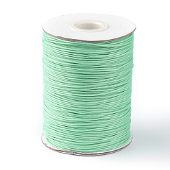 Medium Spring Green Korean Waxed Polyester Cord, Medium Spring Green, 1mm, about 85yards/roll