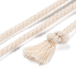 Antique White Cotton Thread Cords, 3-Ply, For Jewelry Making, Antique White, 5~5.8mm, 109.4 yard(100m)/bundle