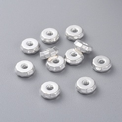 Silver Tibetan Style Spacer Beads, Cadmium Free & Nickel Free & Lead Free, Rondelle, Silver, 8x3mm, Hole: 2mm
