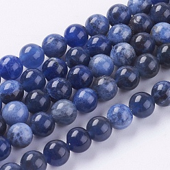 Sodalite Natural Sodalite Beads Strands, Round, 6mm, Hole: 1mm