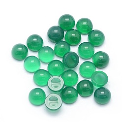 Natural Agate Natural Green Onyx Agate Cabochons, Half Round, 4x2~4mm