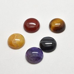 Mixed Stone Gemstone Cabochons, Half Round/Dome, Mixed Stone, Mixed Color, 12x5mm