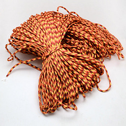 Dark Orange 7 Inner Cores Polyester & Spandex Cord Ropes, for Rope Bracelets Making, Dark Orange, 4mm, about 109.36 yards(100m)/bundle, 420~500g/bundle