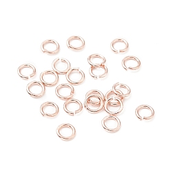 Розовое Золото Перейти латунные, открытые кольца прыжок, долговечный, без кадмия и без свинца, круглые кольца, розовое золото , 3x0.5 мм, 24 датчик, внутренний диаметр: 2 мм
