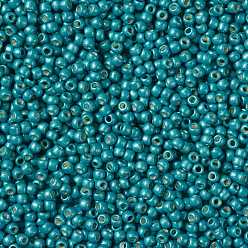 (PF569F) PermaFinish Turquoise Metallic Matte TOHO Round Seed Beads, Japanese Seed Beads, (PF569F) PermaFinish Turquoise Metallic Matte, 11/0, 2.2mm, Hole: 0.8mm, about 1110pcs/bottle, 10g/bottle