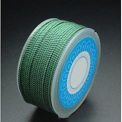 Cadet Blue Round Nylon Cords, Milan Cords/Twisted Cords, Cadet Blue, 2.5mm, about 10.93 yards(10m)/roll