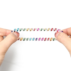 Mixed Color Plastic Telephone Cord Elastic Hair Ties, Ponytail Holder, Mixed Color, 35~39mm