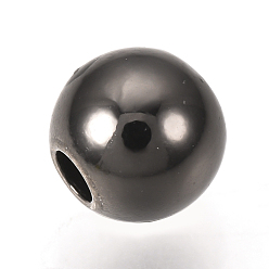 Gunmetal Brass Spacer Beads, Round, Gunmetal, 3mm, Hole: 1.2mm