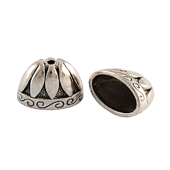 Antique Silver Tibetan Style Alloy Bead Cones, For Tassels Pendant,  Cadmium Free & Nickel Free & Lead Free, Antique Silver, 13x20x12mm, Hole: 2mm