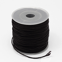 Black Nylon Threads, Black, 2mm, about 43.74 yards(40m)/roll
