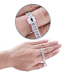 White Ring Sizer US Official American Finger Measure, For Gauge Men And Womens Sizes, White, 11.5x0.5x0.15cm