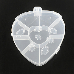 Clair Des conteneurs de stockage des billes en plastique de fraise, 8 compartiments, clair, 17.6x14.8x2.5 cm