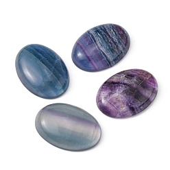 Fluorite Natural Fluorite Cabochons, Oval, 25x18x4.5mm