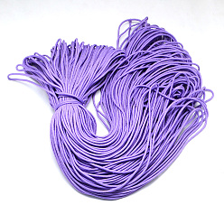 Medium Purple Polyester & Spandex Cord Ropes, 16-Ply, Medium Purple, 2mm, about 109.36 yards(100m)/bundle