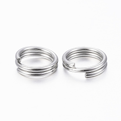 Stainless Steel Color 304 Stainless Steel Split Rings,Double Loops Jump RingsJump Rings, Stainless Steel Color, 5x1mm, about 4mm inner diameter