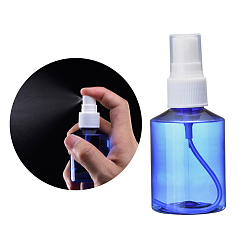 Blue 50ml Refillable PET Plastic Spray Bottles, Empty Pump Bottles for Liquid, Blue, 4.2x10cm, Capacity: 50ml(1.69 fl. oz)