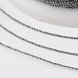 Серый Круглая металлическая нить, 12 -ply, серые, 1 мм, около 196.85 ярдов (180 м) / рулон