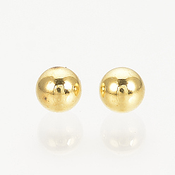 Golden Stainless Steel Beads, Undrilled/No Hole Beads, Round, Golden, 3.0mm, about 9000pcs/1000g