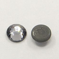 Black Diamond Glass Hotfix Rhinestone, Grade AA, Flat Back & Faceted, Half Round, Black Diamond, SS20, 4.6~4.8mm, about 1440pcs/bag