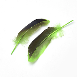 Lawn Green Feather Costume Accessories, Dyed, Lawn Green, 115~160x20~35mm