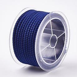 Bleu Foncé Cordes en fibre acrylique, bleu foncé, 3mm, environ 6.56 yards (6m)/rouleau
