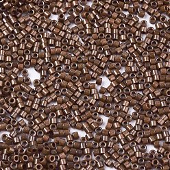Sienna 11/0 Grade A Baking Paint Glass Seed Beads, Cylinder, Uniform Seed Bead Size, Opaque Colours Luster, Sienna, about 1.5x1mm, Hole: 0.5mm, about 20000pcs/bag