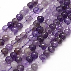 Amethyst Natural Amethyst Beads Strands, Round, 4~5mm, Hole: 1mm, about 88~90pcs/strand, 15.7 inch(40cm)