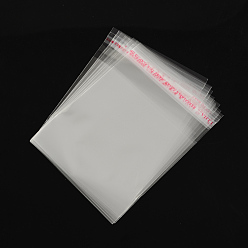 Clair Opp sacs de cellophane, petits sacs de rangement pour bijoux, sacs d'étanchéité auto-adhésifs, rectangle, clair, 10x8 cm, épaisseur unilatérale: 0.035 mm, mesure intérieure: 7.5x8 cm