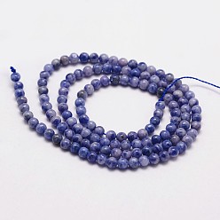 Sodalite Natural Sodalite Beads Strands, Round, 3mm, Hole: 0.5mm, about 125pcs/strand