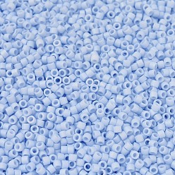 (DB1527) Матовый Непрозрачный Светло-голубой AB Бусины miyuki delica, цилиндр, японский бисер, 11/0, (дБ 1527) матовый непрозрачный светло-голубой ab, 1.3x1.6 мм, отверстия: 0.8 мм, около 10000 шт / мешок, 50 г / мешок