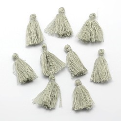Gray Cotton Thread Tassels Pendant Decorations, Gray, 25~31x5mm, about 39~47pcs/bag