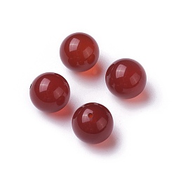 Carnelian Natural Carnelian Beads, Dyed & Heated, Round, 8mm, Half hole: 0.8mm