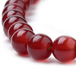 Carnelian Natural Carnelian Beads Strands, Dyed, Round, 8mm, Hole: 1mm, about 50pcs/strand, 15.7 inch