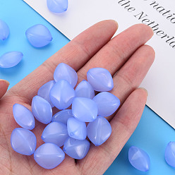 Medium Slate Blue Imitation Jelly Acrylic Beads, Rhombus, Medium Slate Blue, 17x14.5x9.5mm, Hole: 1.6mm, about 500pcs/500g