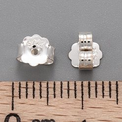 Argent 925 noix d'oreille en argent sterling, avec cachet 925, argenterie, 5x6x3mm, Trou: 0.8mm