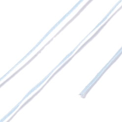 Светло-Голубой Плоская вощеная нить из полиэстера, микро шнур макраме, для шитья кожи, Небесно-голубой, 0.8~0.9x0.3 мм, около 109.36 ярдов (100 м) / рулон
