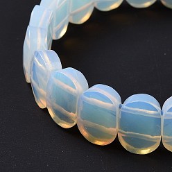 Opalite Opalite Oval Beaded Stretch Bracelet, Gemstone Jewelry for Women, Inner Diameter: 2-1/8 inch(5.4~5.5cm)