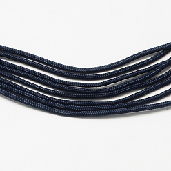 Prussian Blue Polyester & Spandex Cord Ropes, 16-Ply, Prussian Blue, 2mm, about 109.36 yards(100m)/bundle