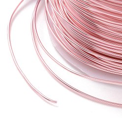 Pink Round Copper Craft Wire Copper Beading Wire, Long-Lasting Plated, Pink, 23 Gauge, 0.6mm, about 59.05 Feet(18m)/roll