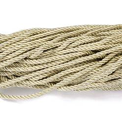 Beige Polyester Cord, Twisted Cord, Beige, 5mm, about 97~100m/bundle