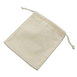 Creamy White Velvet Cellphone Bags, Rectangle, Creamy White, 9x7cm