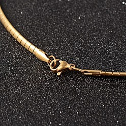 Golden 304 Stainless Steel Chain Necklaces, with Lobster Claw Clasps, Golden, 17.7 inch(45cm), 3mm
