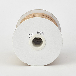 Bois Solide Cordon en polyester ciré coréen écologique, burlywood, 0.5mm, environ 169.51~174.98 yards (155~160m)/rouleau