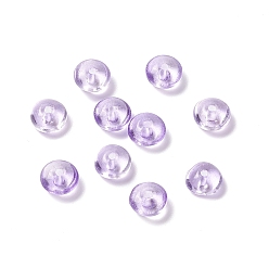 Lilac Transparent Glass Beads, Abacus/Disc, Lilac, 8.5x4.5mm, Hole: 1.6mm