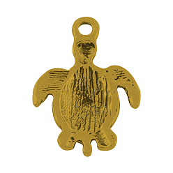 Antique Golden Tibetan Style Alloy Sea Turtle Pendants, Cadmium Free & Lead Free, Antique Golden, 22x15.5x2.5mm, Hole: 2mm, about 595pcs/1000g