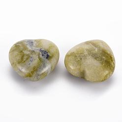 Jade Natural Jade Healing Stones, Heart Love Stones, Pocket Palm Stones for Reiki Balancing, 29~30x30~31x12~15mm