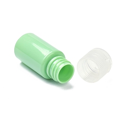 Pale Green PET Bottles, Refillable Bottle, Travel Size Bottles with Flip Cap, for Skin Care Refillable Bottle, Column, Pale Green, 2.3x5.6cm, Hole: 13mm, Capacity: 10ml(0.34fl. oz)