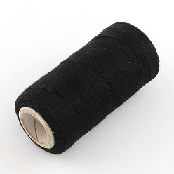Black 402 Polyester Sewing Thread Cords for Cloth or DIY Craft, Black, about 90m/roll, 0.1mm, 12rolls/box